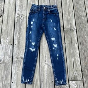 Kancan High Rise Destructed Skinny Jean
